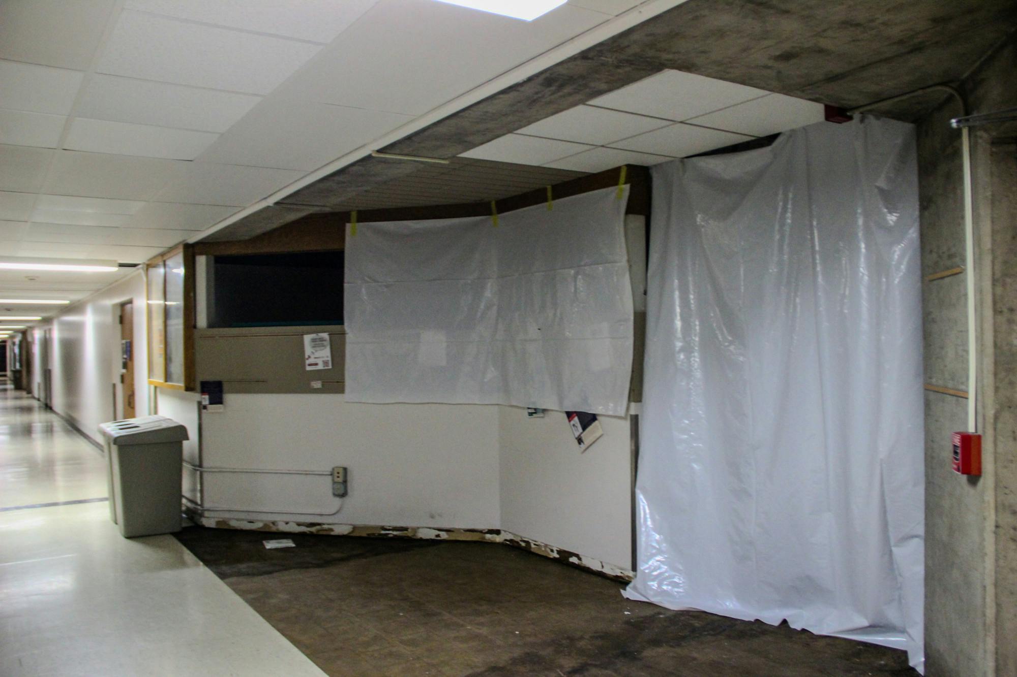 Mosse Humanities building 1st floor construction site