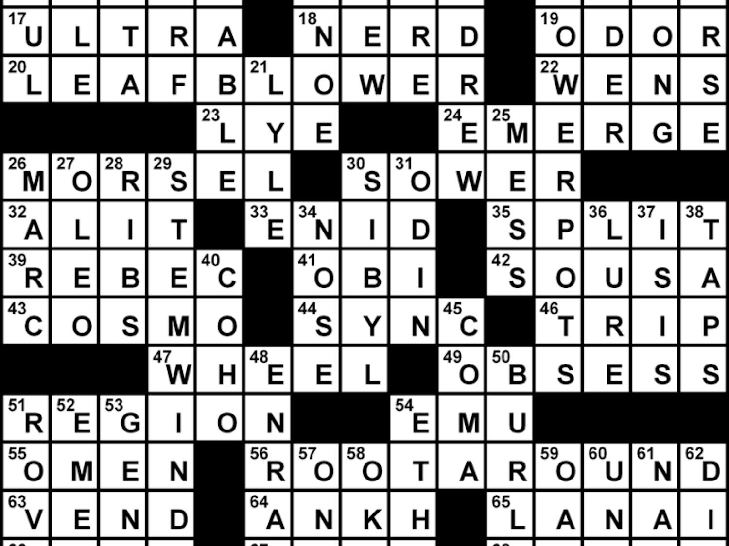 Crossword Solution - 4/8/2013