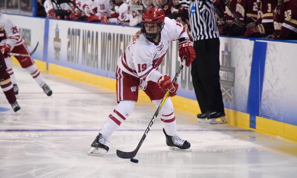 Senior forward Annie Pankowski moved from right wing to center &mdash; after losing Emily Clark to an injury &mdash; and responded with three points in two games last weekend.