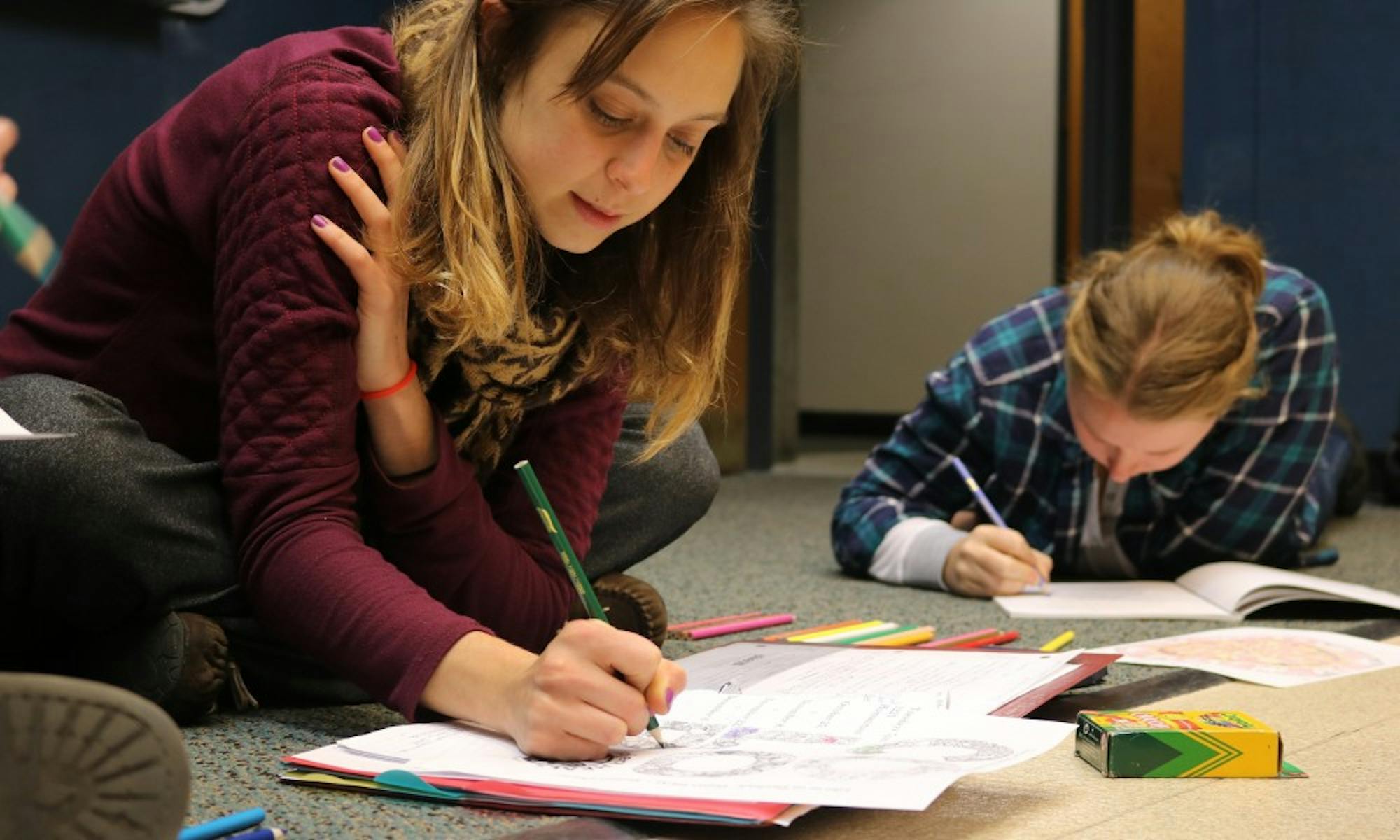 The new student organization Project HEAL held their first coloring night, and will hold them bi-weekly, where they invite students to come and be educated about eating disorders and discuss body positivity.