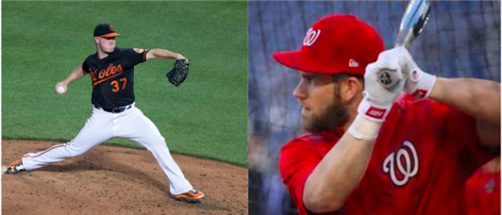Even after a hot start to the season,&nbsp;Baltimore's Dylan Bundy (left) is a good sell-high candidate, while Bryce Harper's (right) body of work means he should continue to lead your fantasy team going forward.&nbsp;