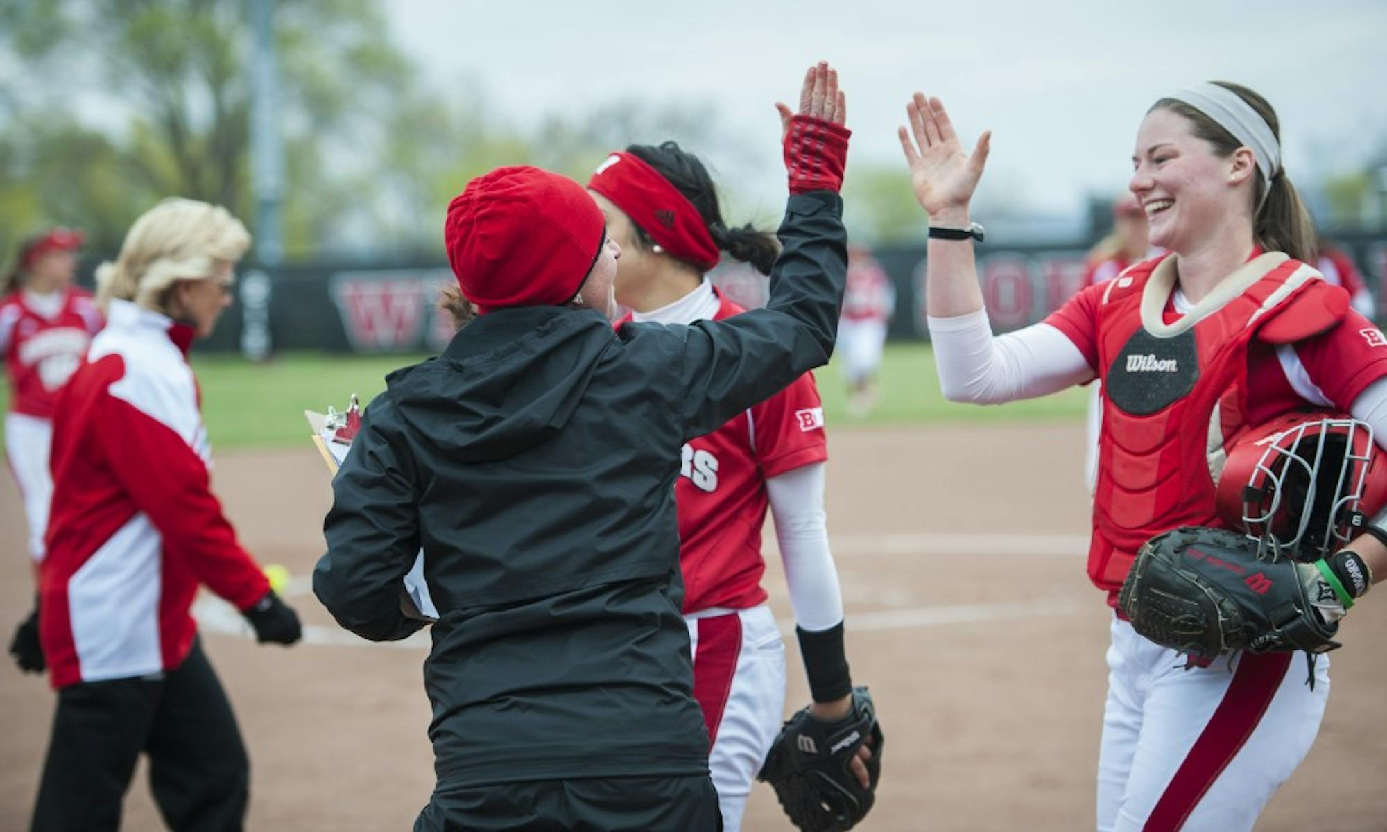 Wisconsin split its first home doubleheader of the year Wednesday at Goodman Diamond.&nbsp;