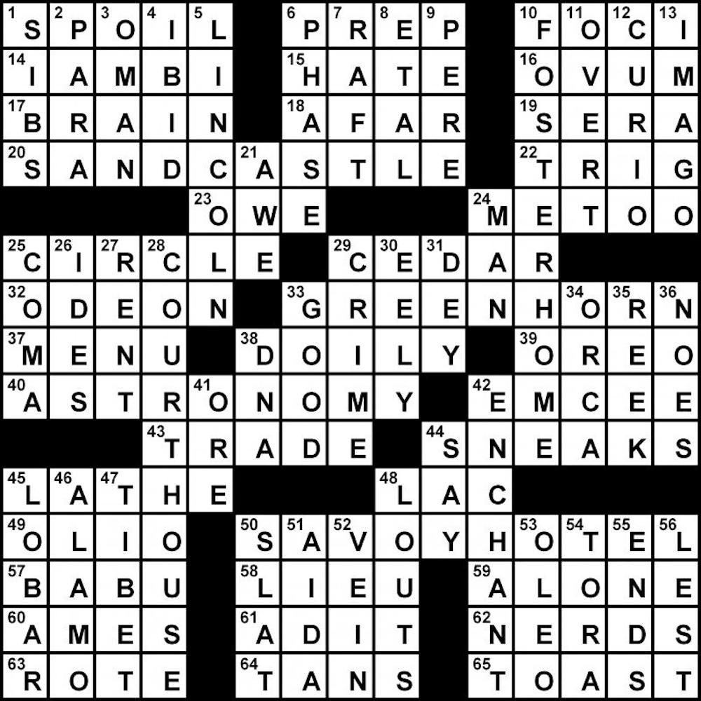 Crossword Solution - 03/02/2012