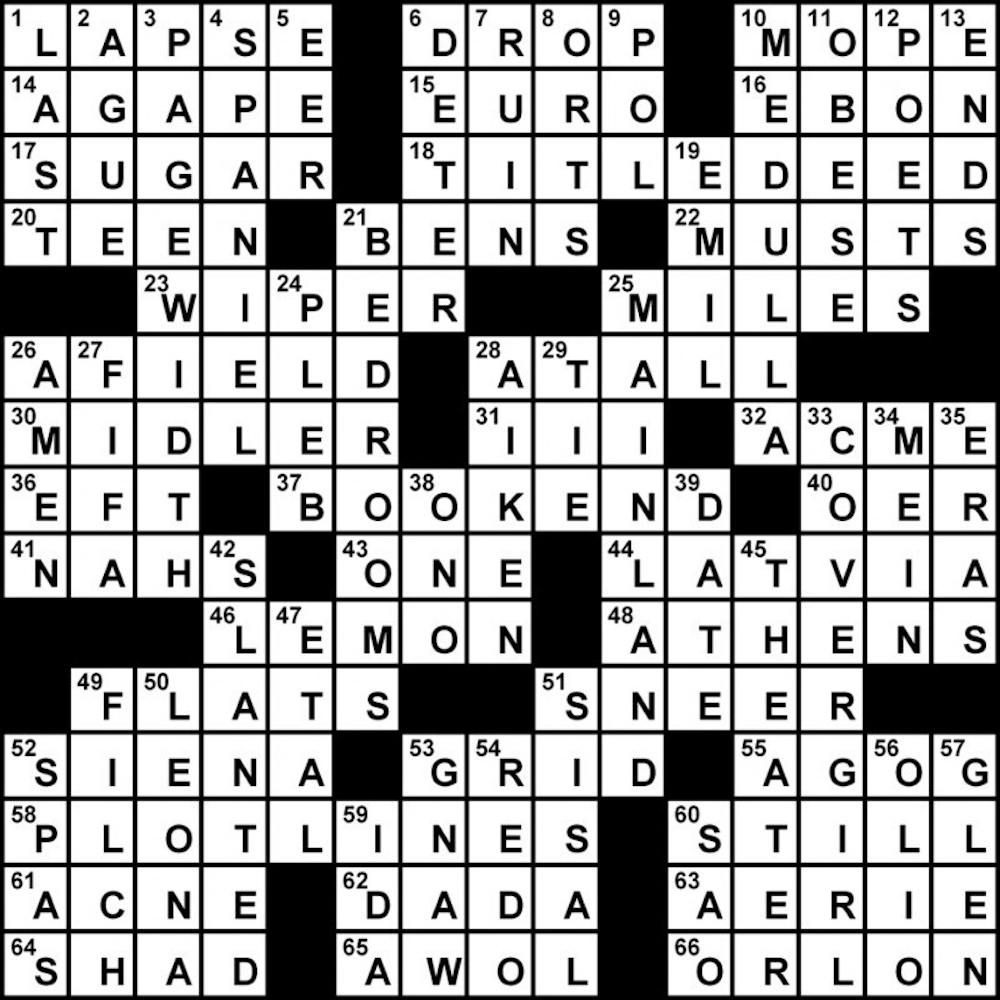 Crossword  Solution - 05/03/2012