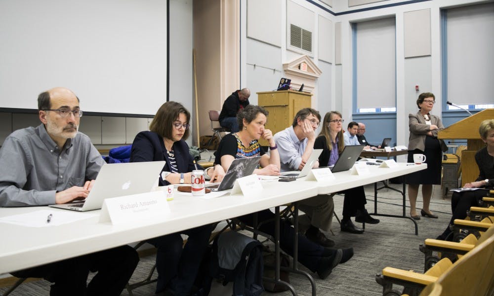 The University Committee expressed concern that an added amendment put the post tenure review proposal at risk for a veto by the Board of Regents.&nbsp;