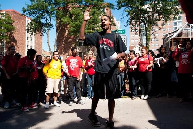 Demonstrators take over release of disputed studies