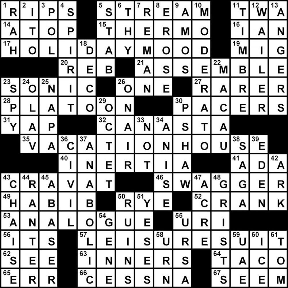 Crossword Solution - 03/28/2012