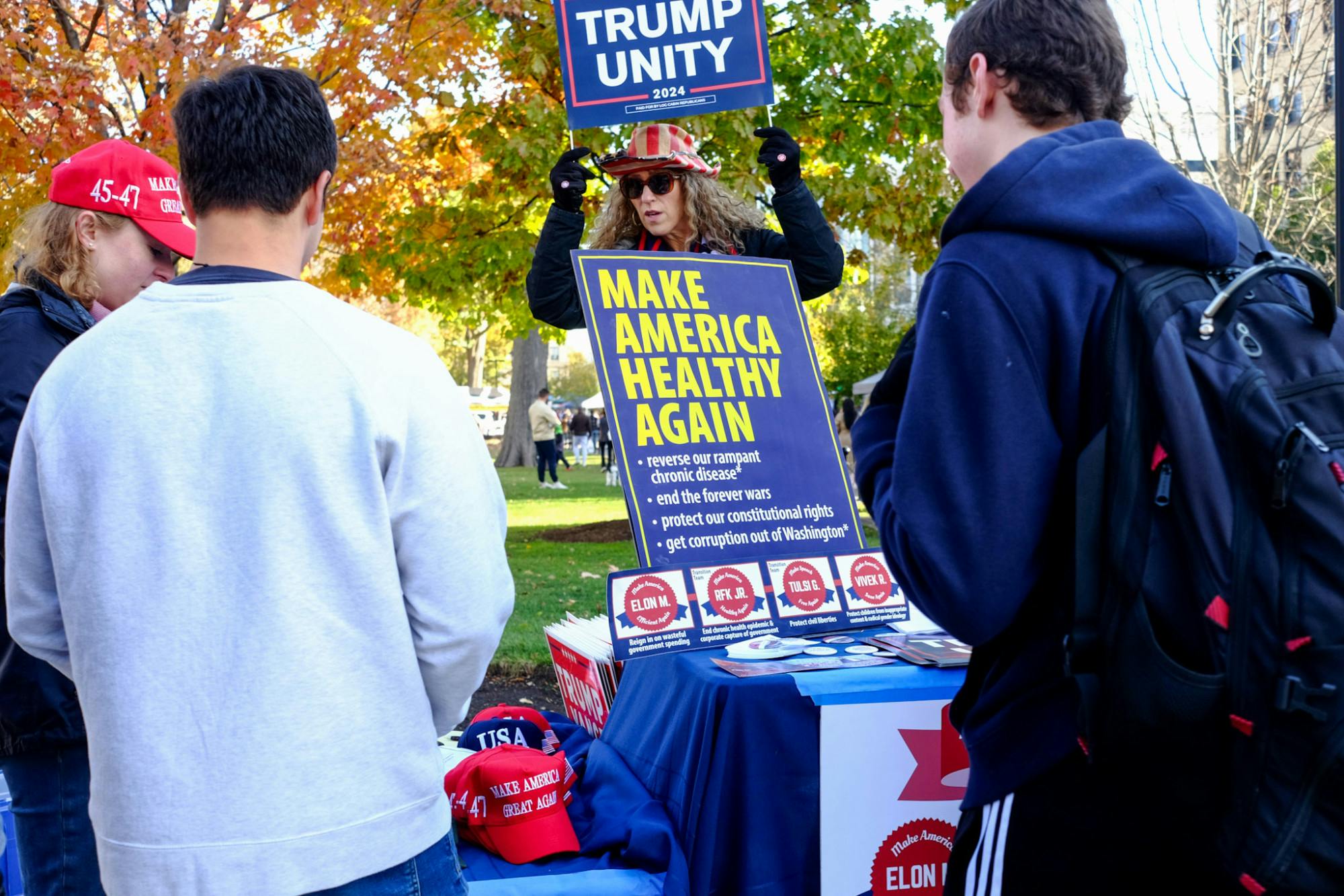 Farmer's Market Election Trump Tabling Nov 2 2024 2