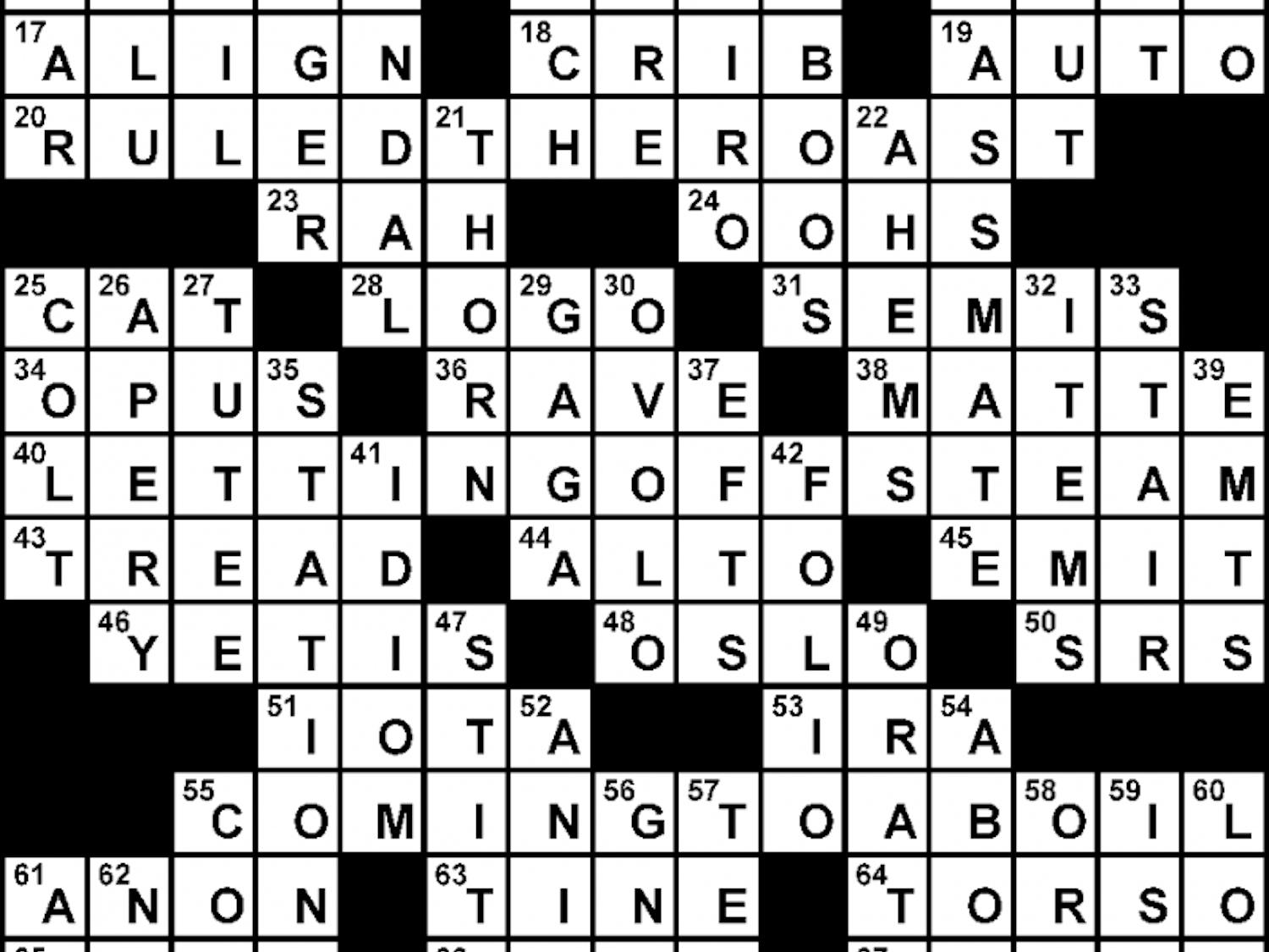 Crossword Solution - 09/20/2012