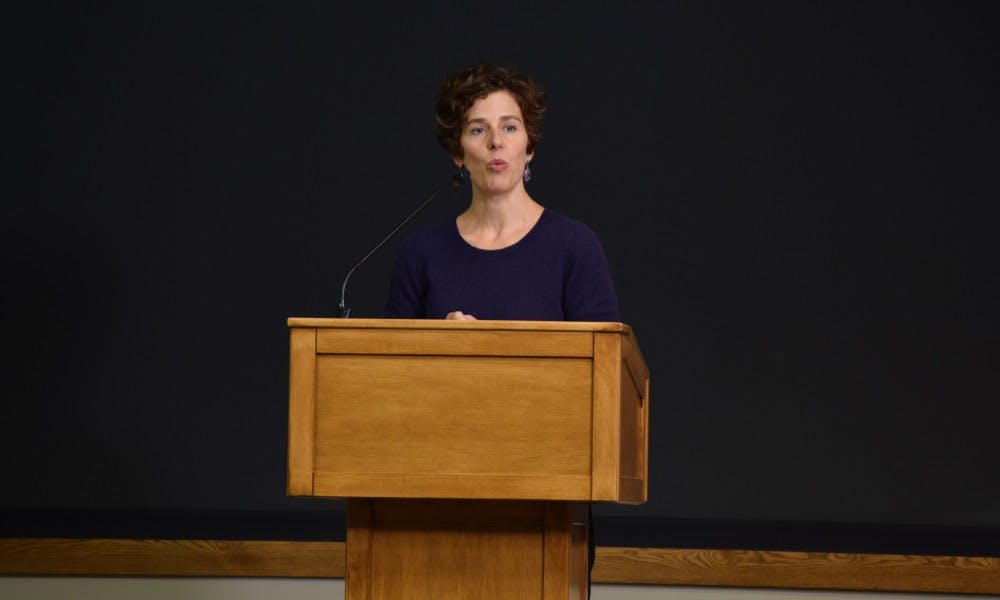 Kathy Cramer, director of the Morgridge Center for Public Service, spoke Tuesday on the importance of voters listening to one another during the election season.