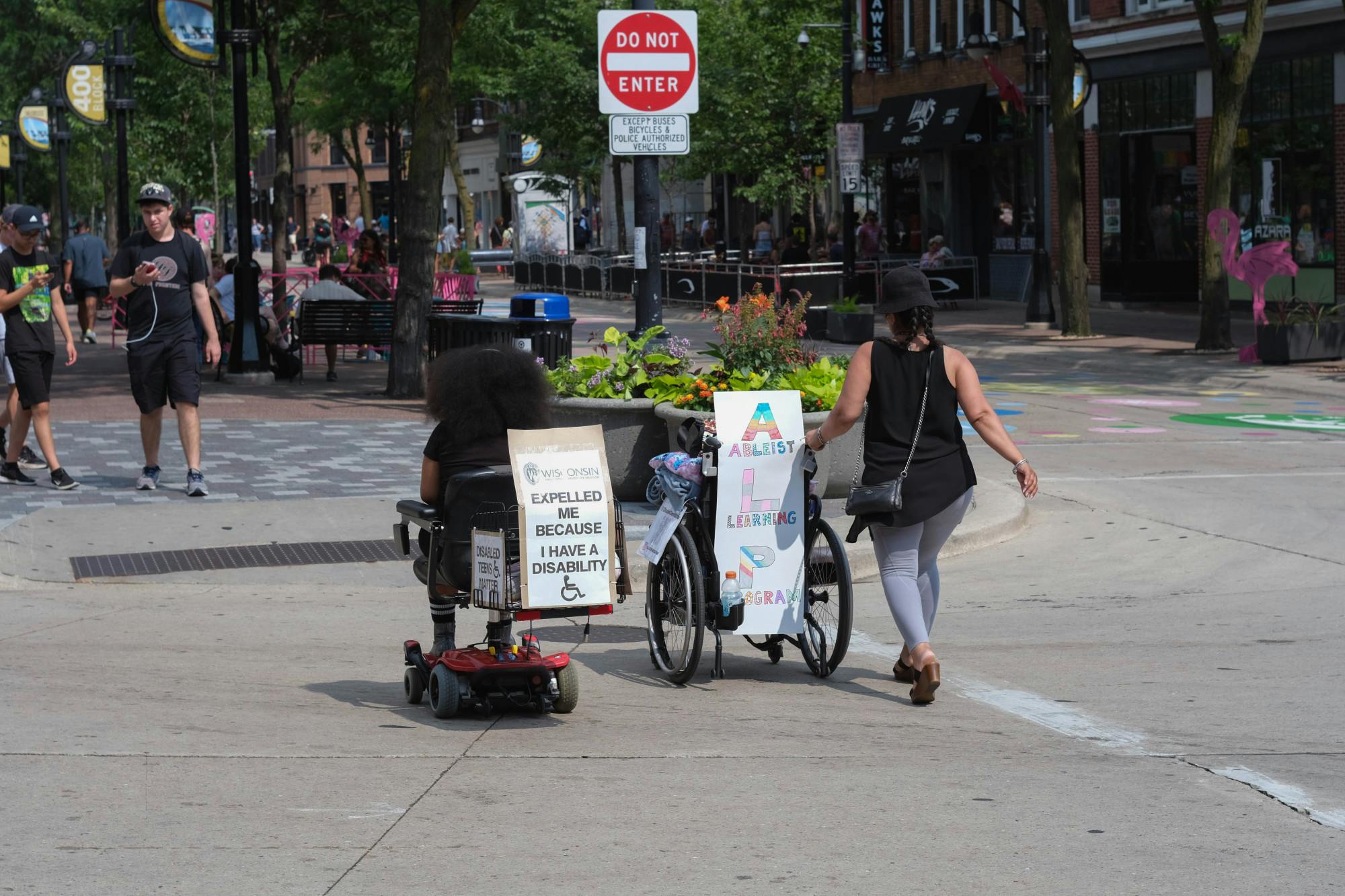 PHOTOS: Kitty, a disabled student, protests her exclusion from a UW-Madison summer program