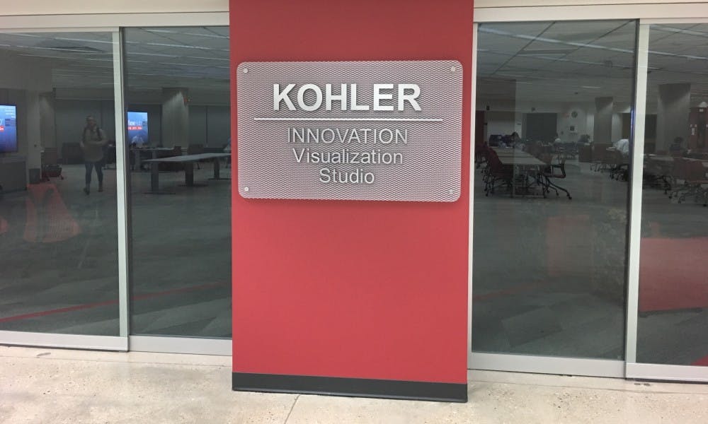 The Kohler Innovation Visualization Studio is located in Wendt Commons.&nbsp;