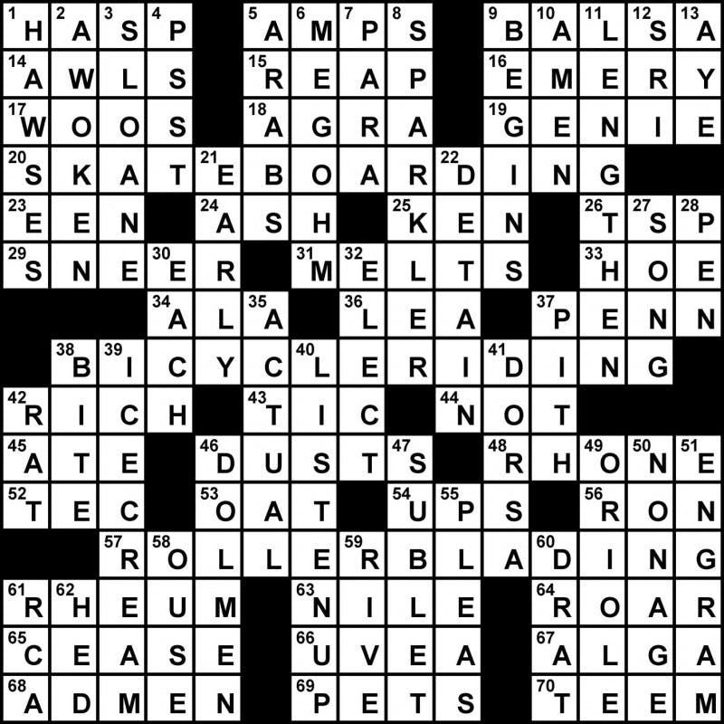 09/28/2011 - Crossword Solution