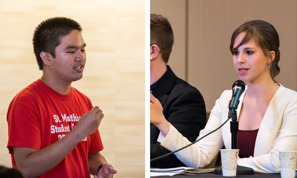 Angelito Tenorio (left) is a current UW-Madison student, and Hayley Young graduated last May. Both are running to be the District 5 representative on the Dane County Board of Supervisors.