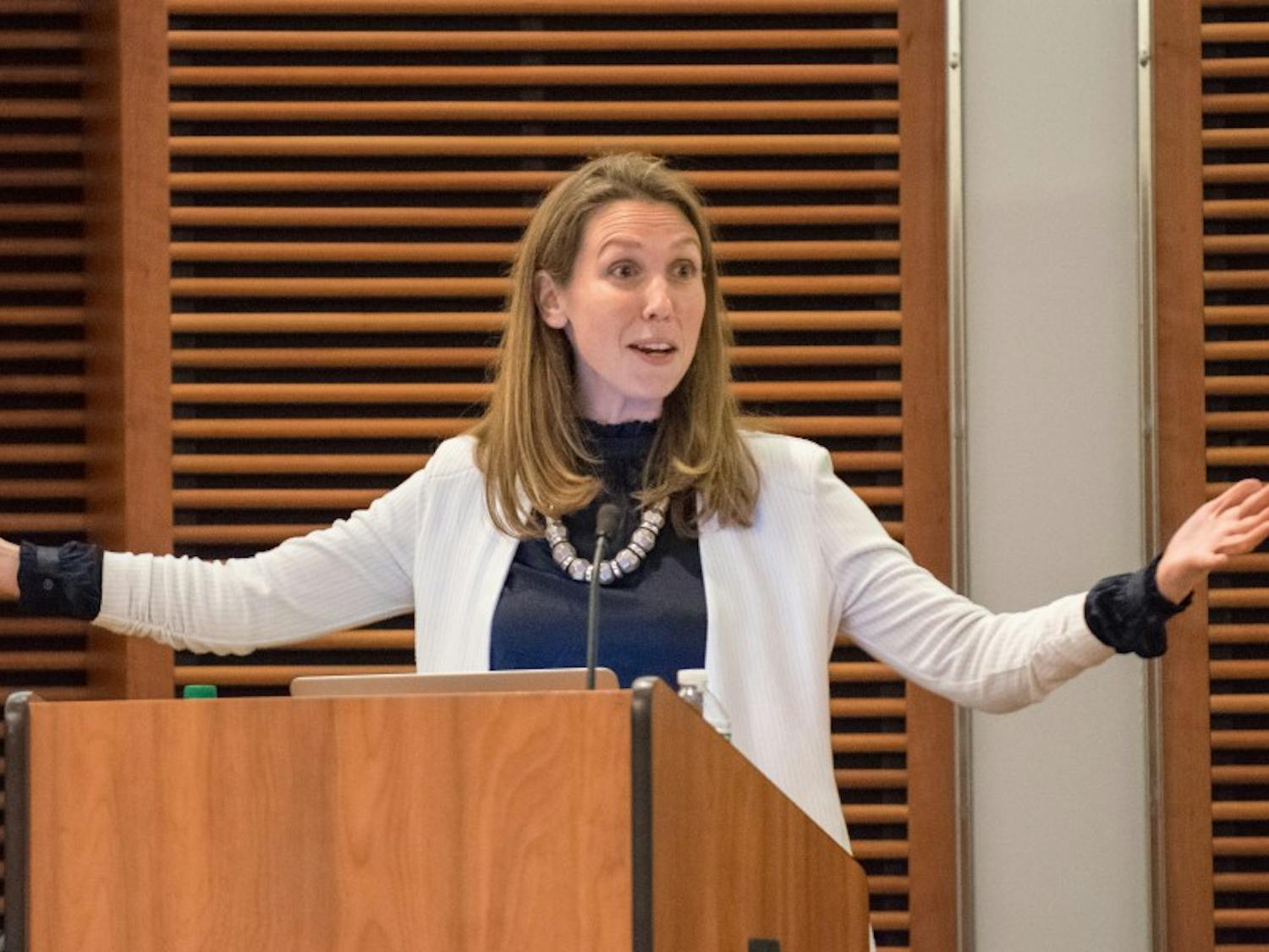 Sarah Stillman, a staff writer at The New Yorker and one of this semester’s Public Affairs Writers in Residence, said there is an “increasing convergence of overcriminalization in the realm of justice policies” in today’s society.