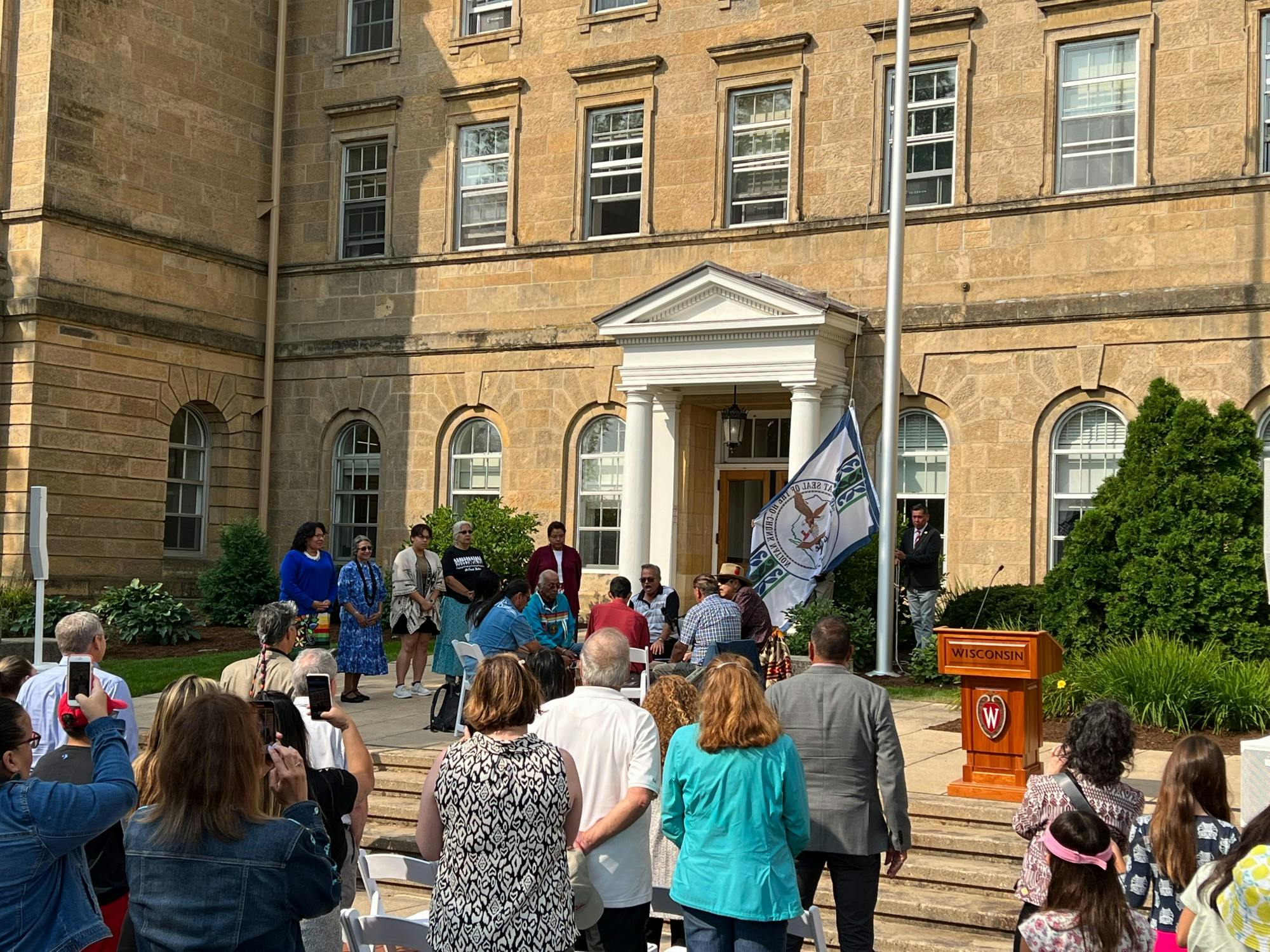 Mujib Rahman Ho-Chunk Flag Raising Ceremony Bascom Hall.jpg