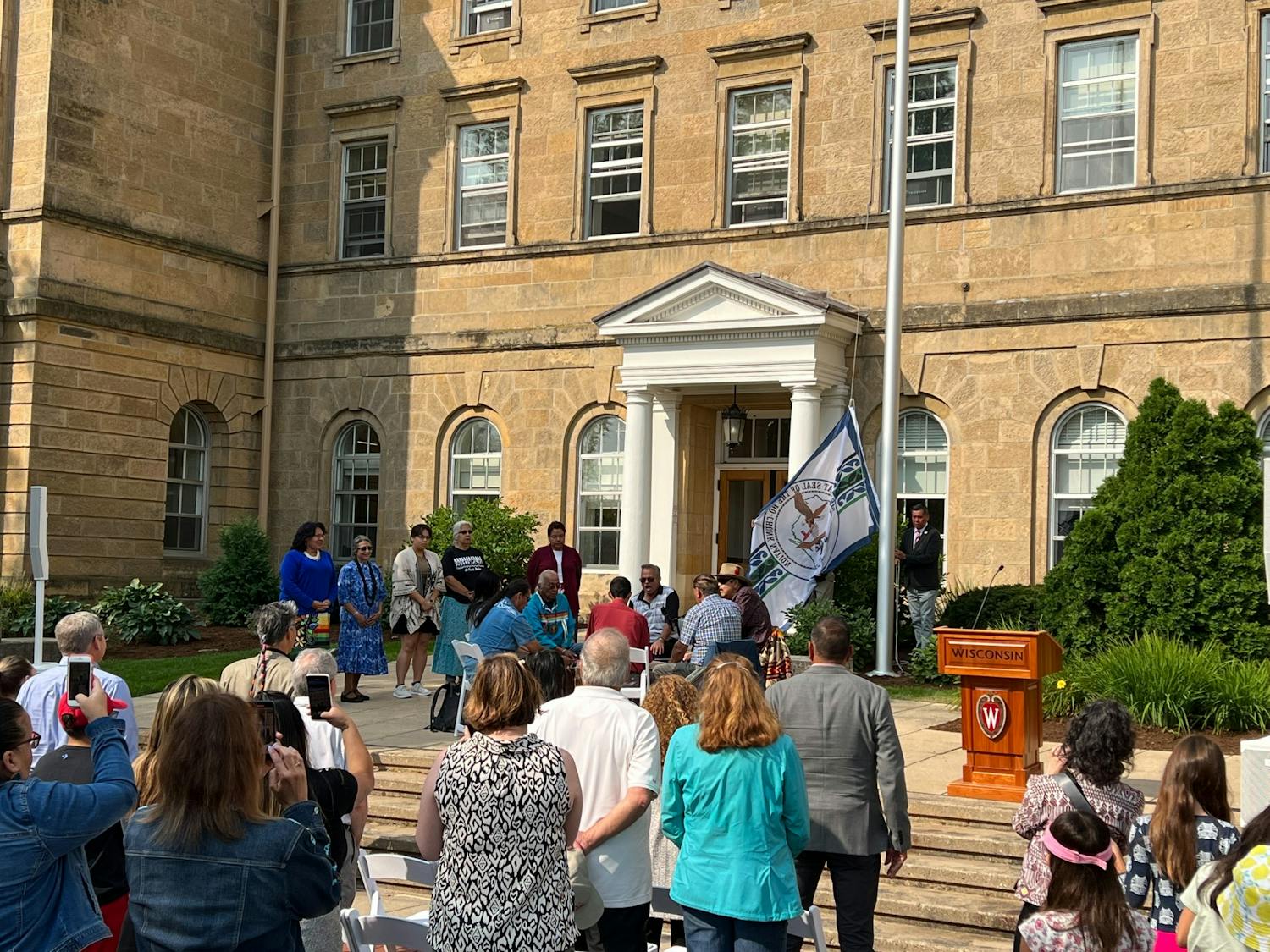 Mujib Rahman Ho-Chunk Flag Raising Ceremony Bascom Hall.jpg