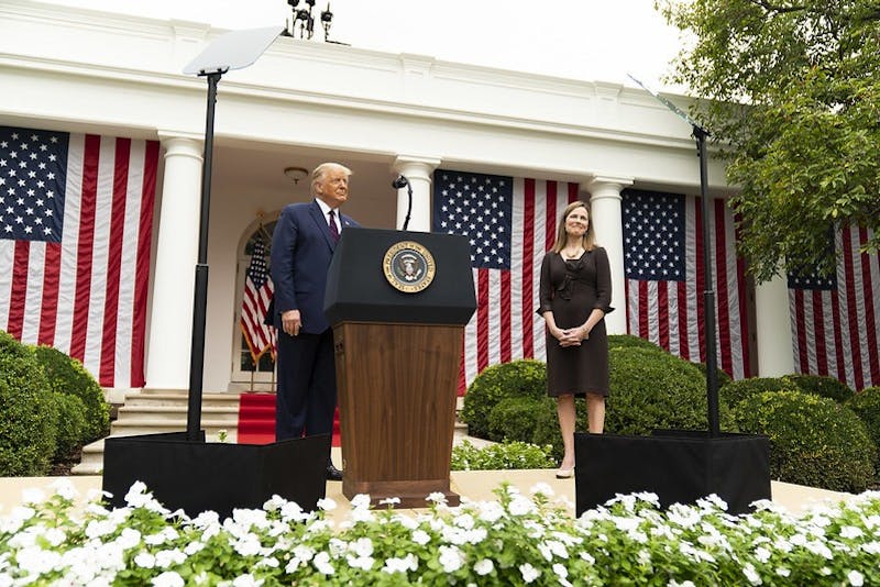 Judge Amy Coney Barrett was selected by President Trump as a nominee to replace Justice Ruth Bader Ginsburg