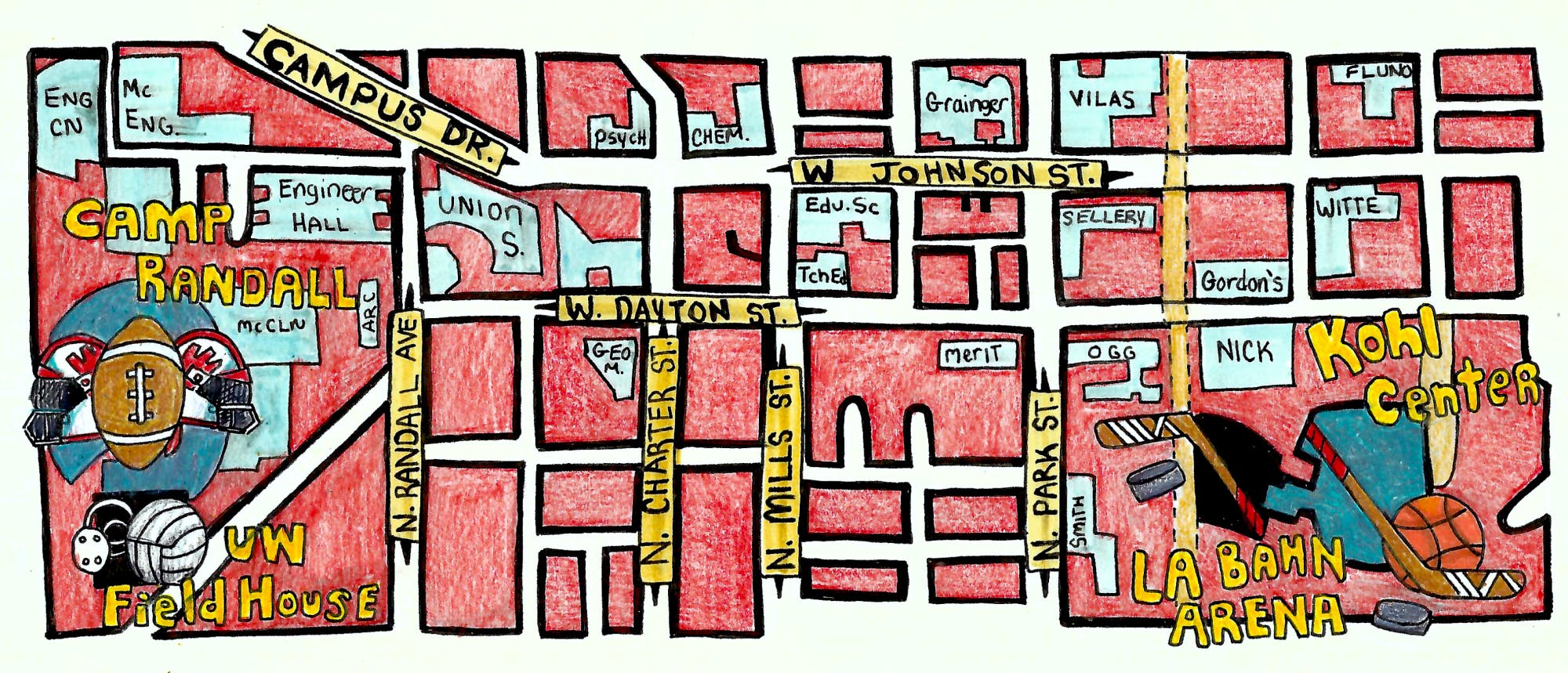 Map of UW Sporting Centers, Hailey Johnson.png