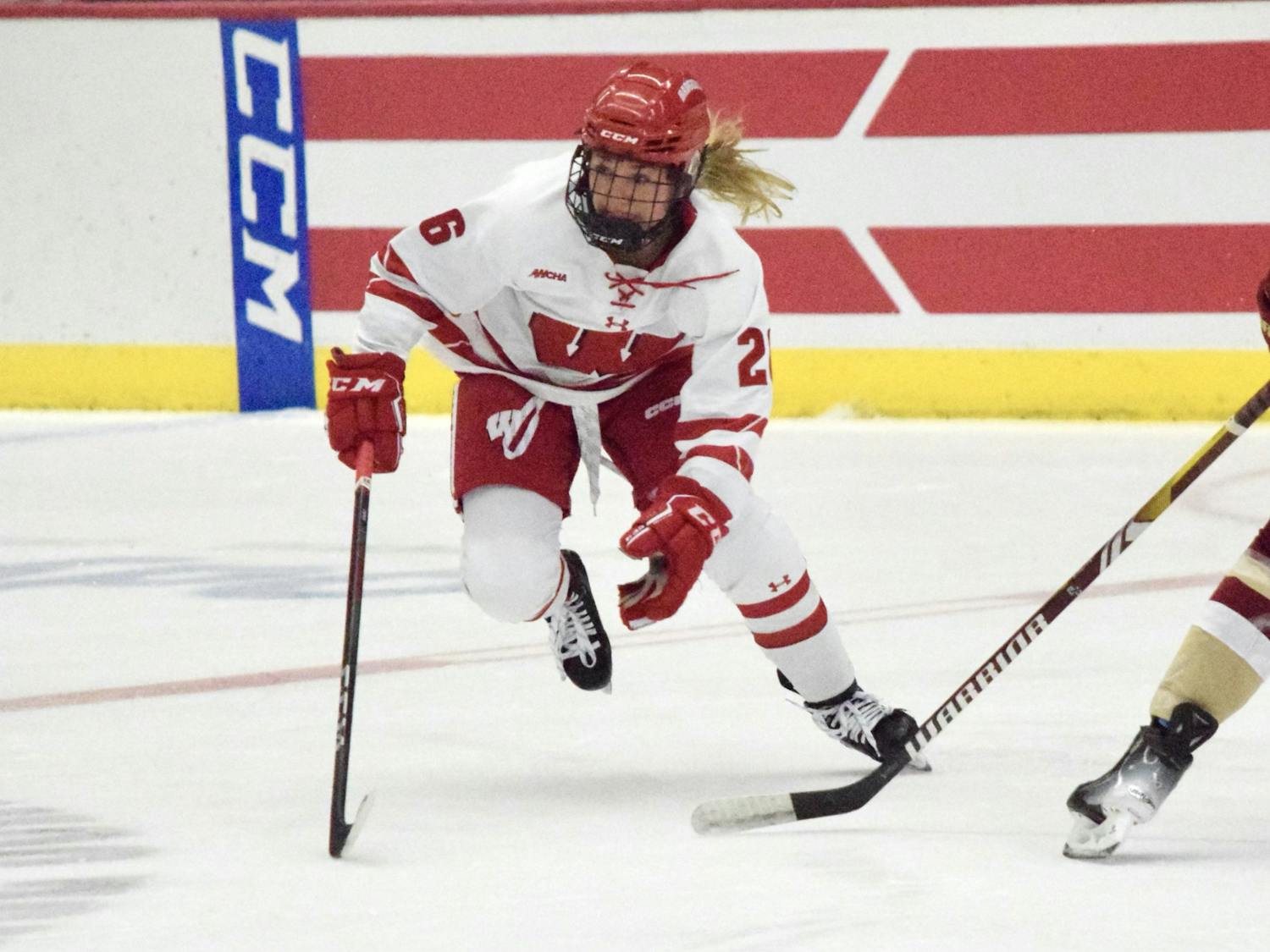 PHOTOS: Wisconsin Women's Hockey bring home a 5-3 win at the season opener against Boston College Eagles 