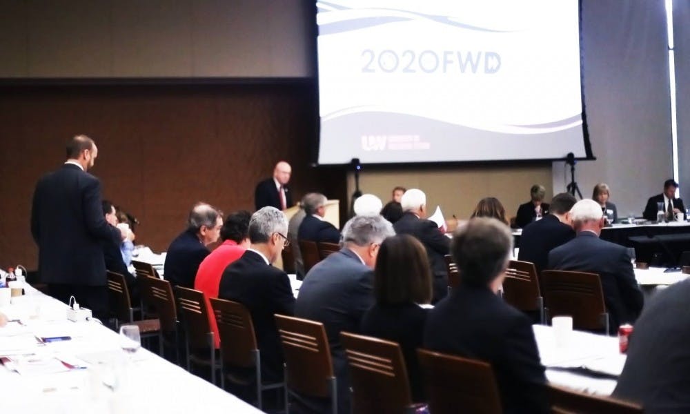During a lengthy presentation at a Board of Regents meeting Thursday, UW System President Ray Cross detailed the system’s new strategic framework 2020FWD.