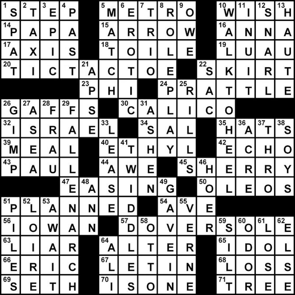 Crossword Solution - 05/07/2012