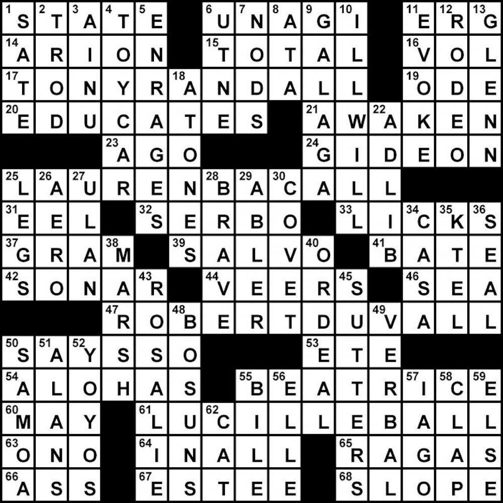 Crossword Solution - 12/07/2011