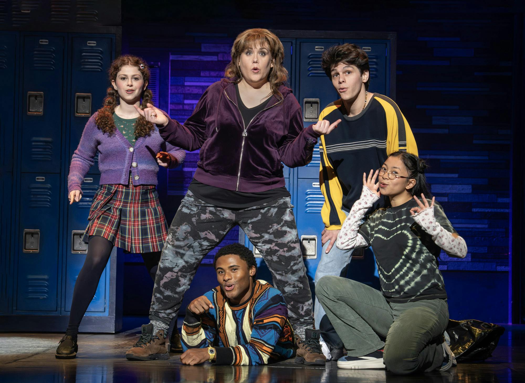 0132 - Skye Alyssa Friedman, Emily Koch, Darron Hayes, Max Santopietro and Gabby Beredo in the National Tour of KIMBERLY AKIMBO, photo by Joan Marcus.jpg