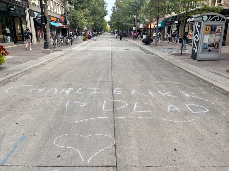 Chalking on State Street