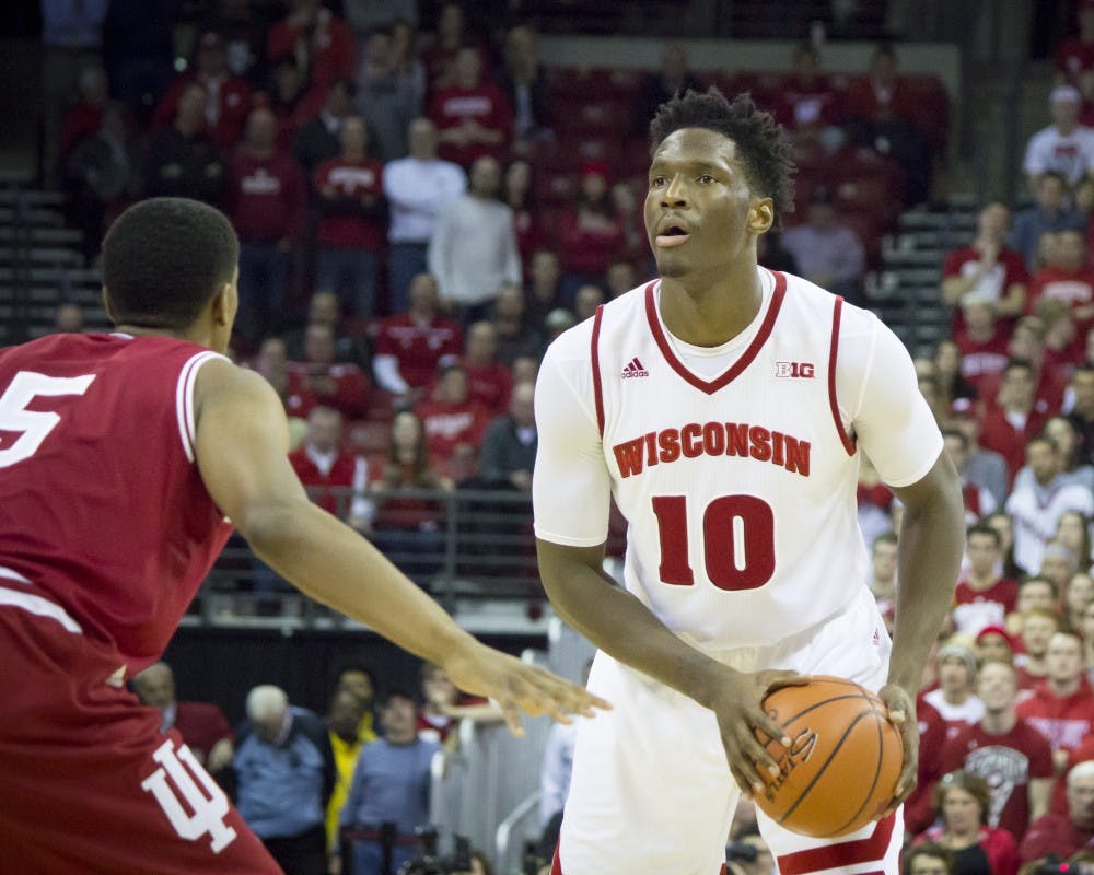 Nigel Hayes went 17 of 22 from the free-throw line and scored 31 points to help lead Wisconsin past No. 17 Indiana in overtime.