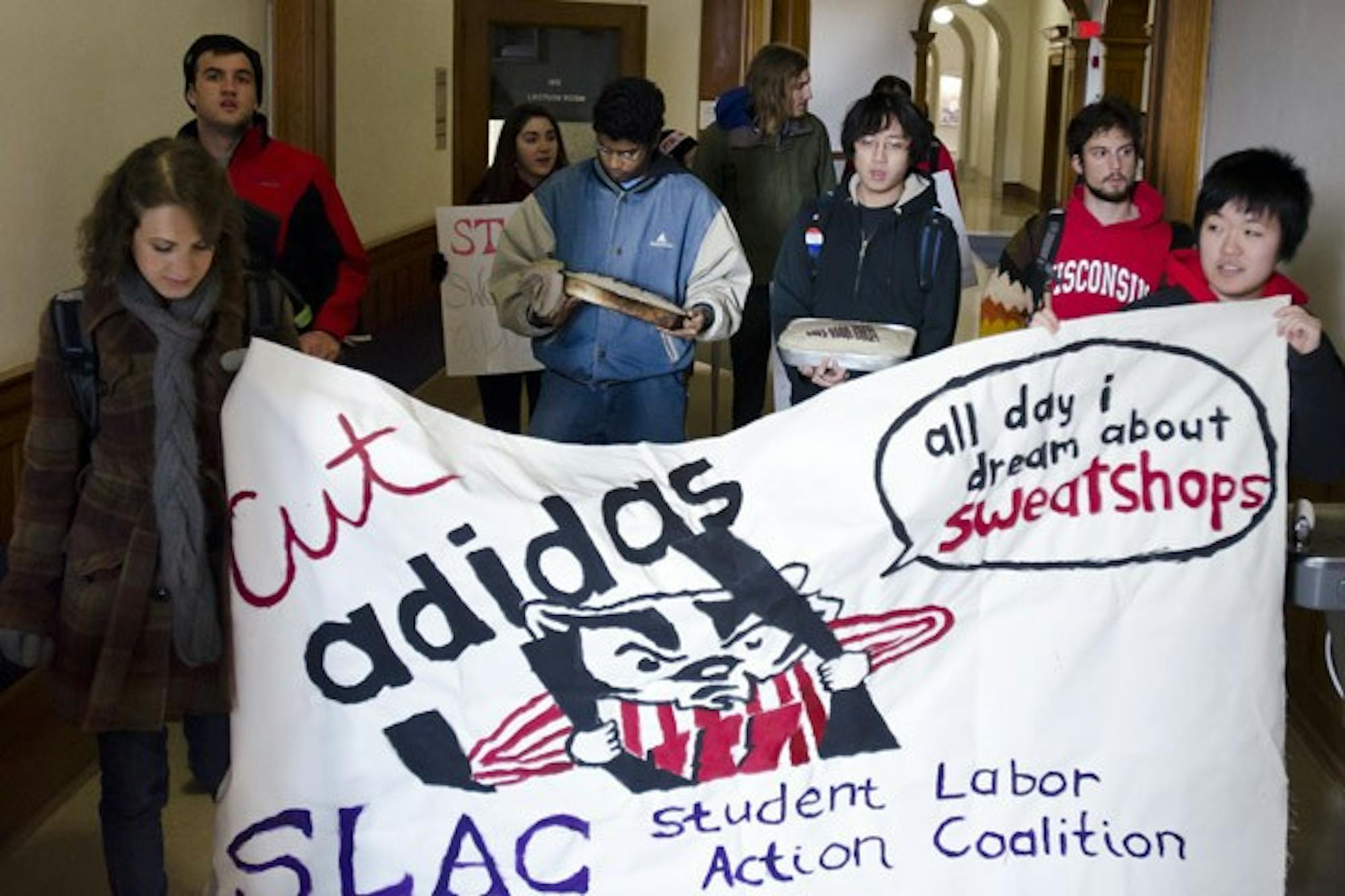 Student Labor Action Coalition protest