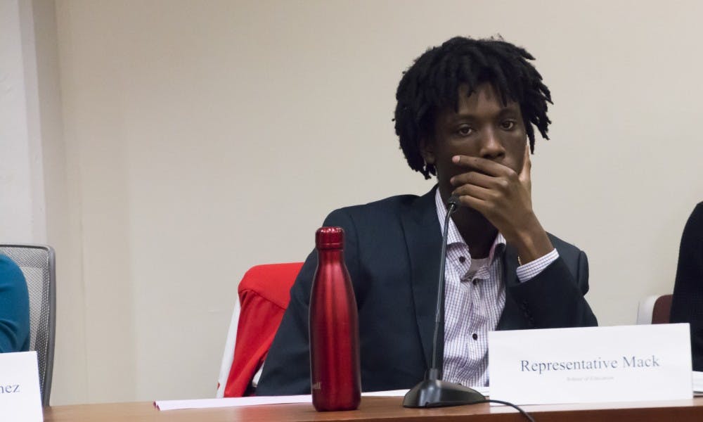 Tyriek Mack, a representative of the Associated Students of Madison, proposed legislation to urge the Chancellor and university to take steps to back up its rhetoric regarding diversity and inclusion on campus.