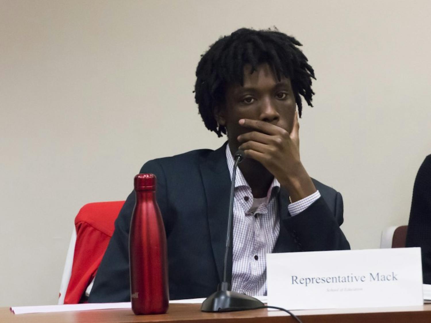 Tyriek Mack, a representative of the Associated Students of Madison, proposed legislation to urge the Chancellor and university to take steps to back up its rhetoric regarding diversity and inclusion on campus.