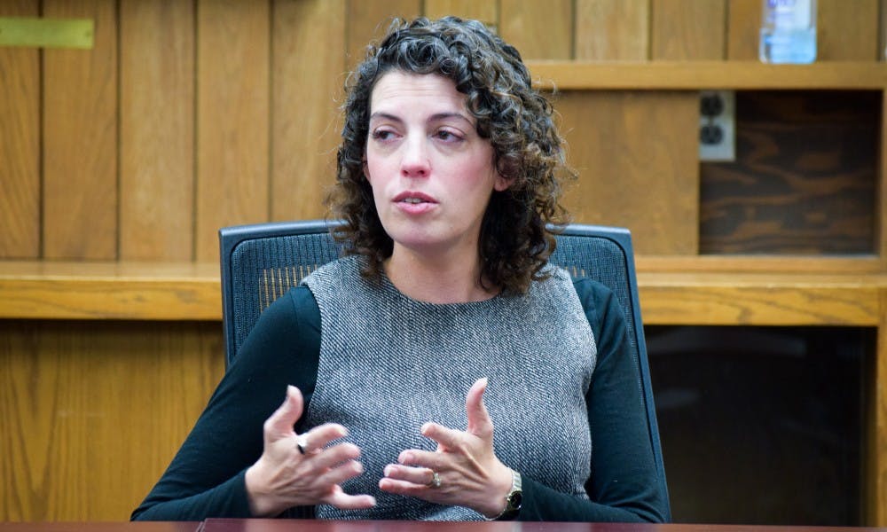 Political staff writer from The Atlantic Molly Ball participated in a question and answer session with journalism students and spoke about her career, her reporting and thoughts on the recent presidential election.