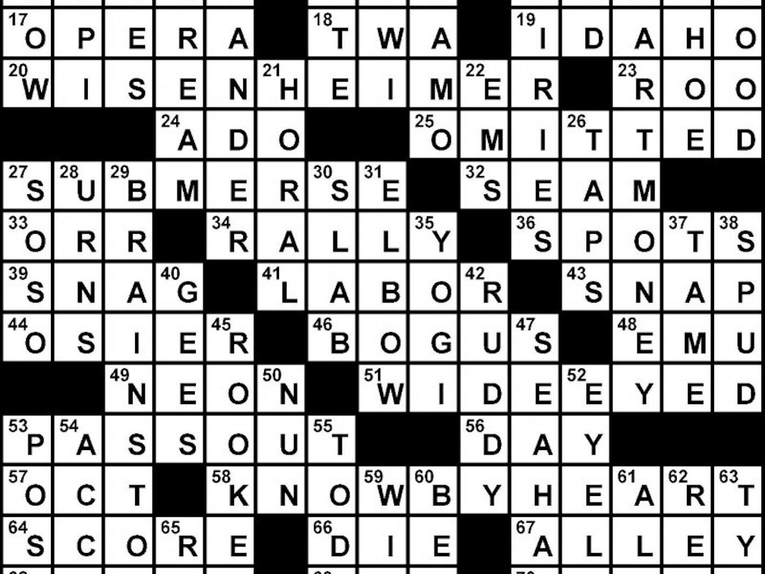 09/19/2011 - Crossword Solution