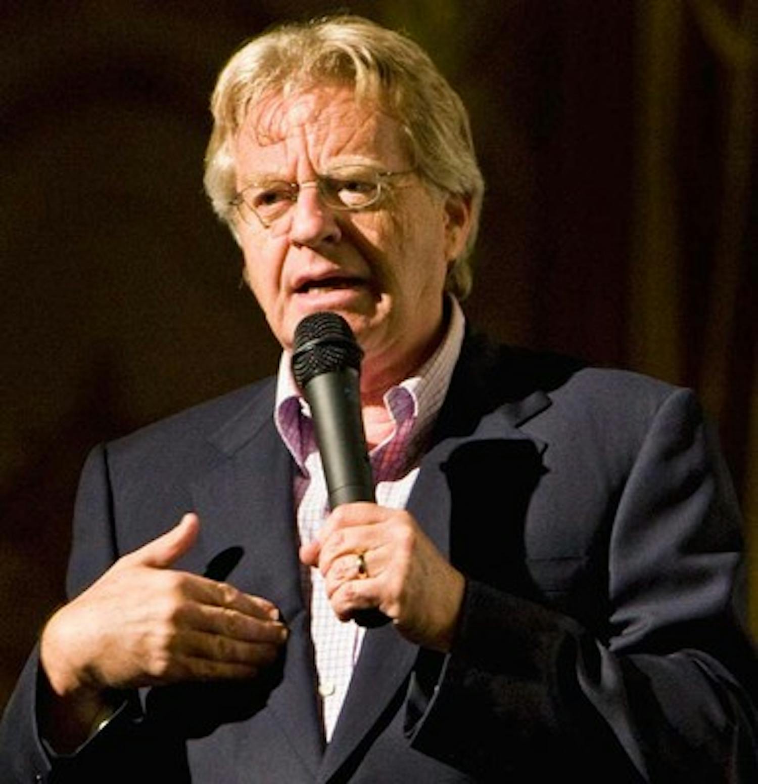 Jerry Springer advocates free speech, health care to students