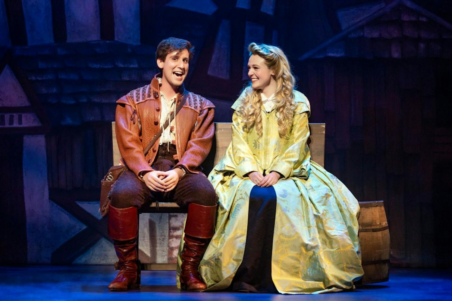 Spitaletta, pictured above with co-star&nbsp;Jennifer Elizabeth Smith, leads the touring cast of the Broadway musical.