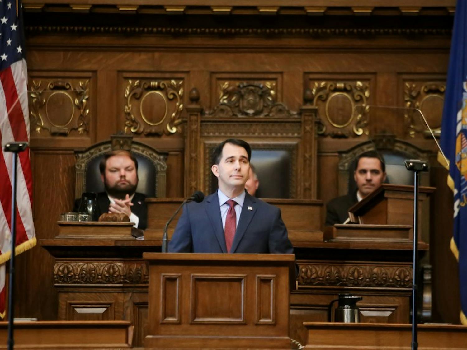 Gov. Scott Walker gave his biennial budget address to a Joint Session of state Legislature Wednesday at the state Capitol, emphasized how his administration is “working and winning for Wisconsin." 