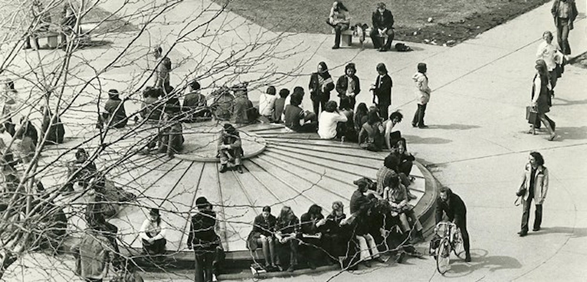 Library Mall_historic closed fountain