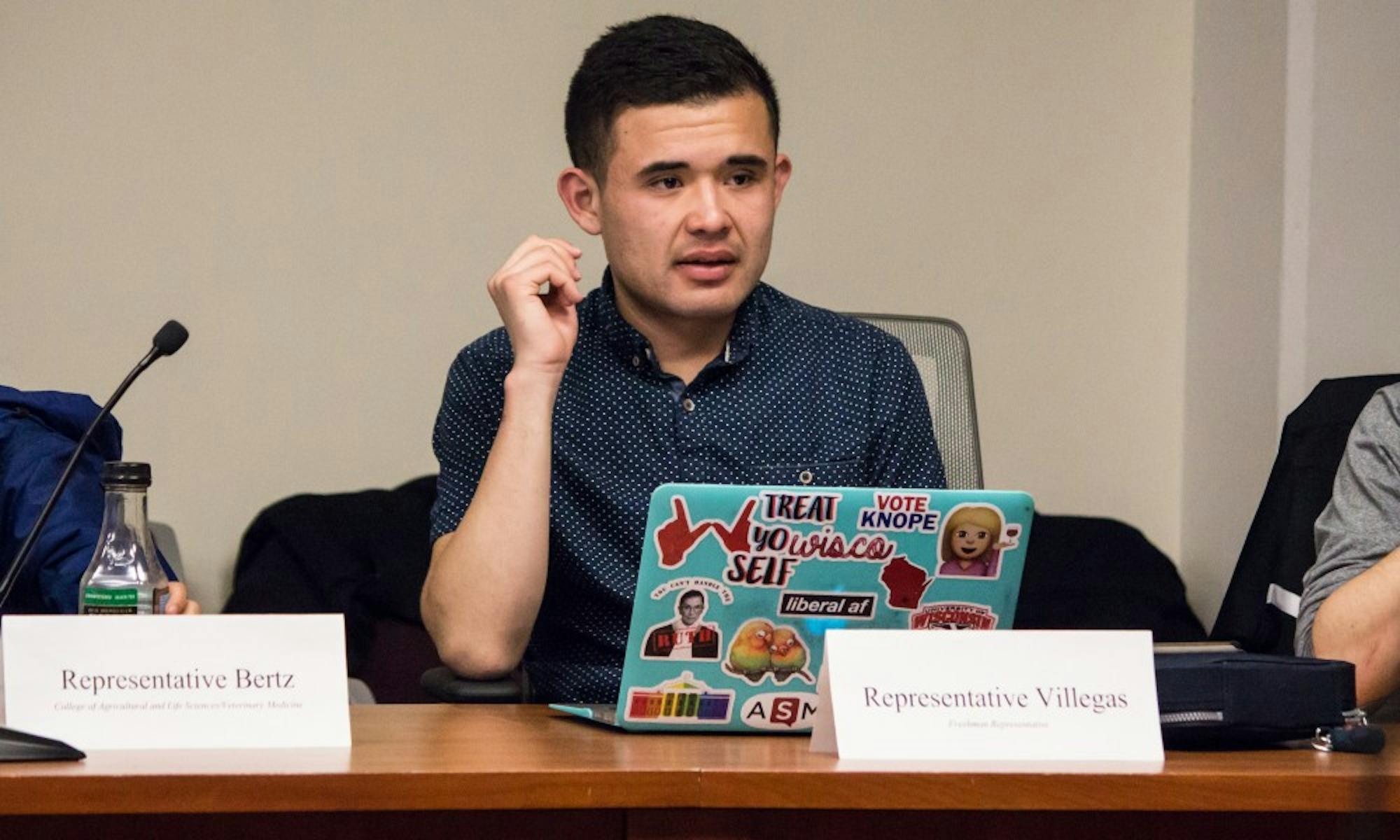 Rep. Diego Villegas walked out of a Student Council meeting when the Financial Transparency and Ethics Subcommittee proposal was brought to a vote during Passover.