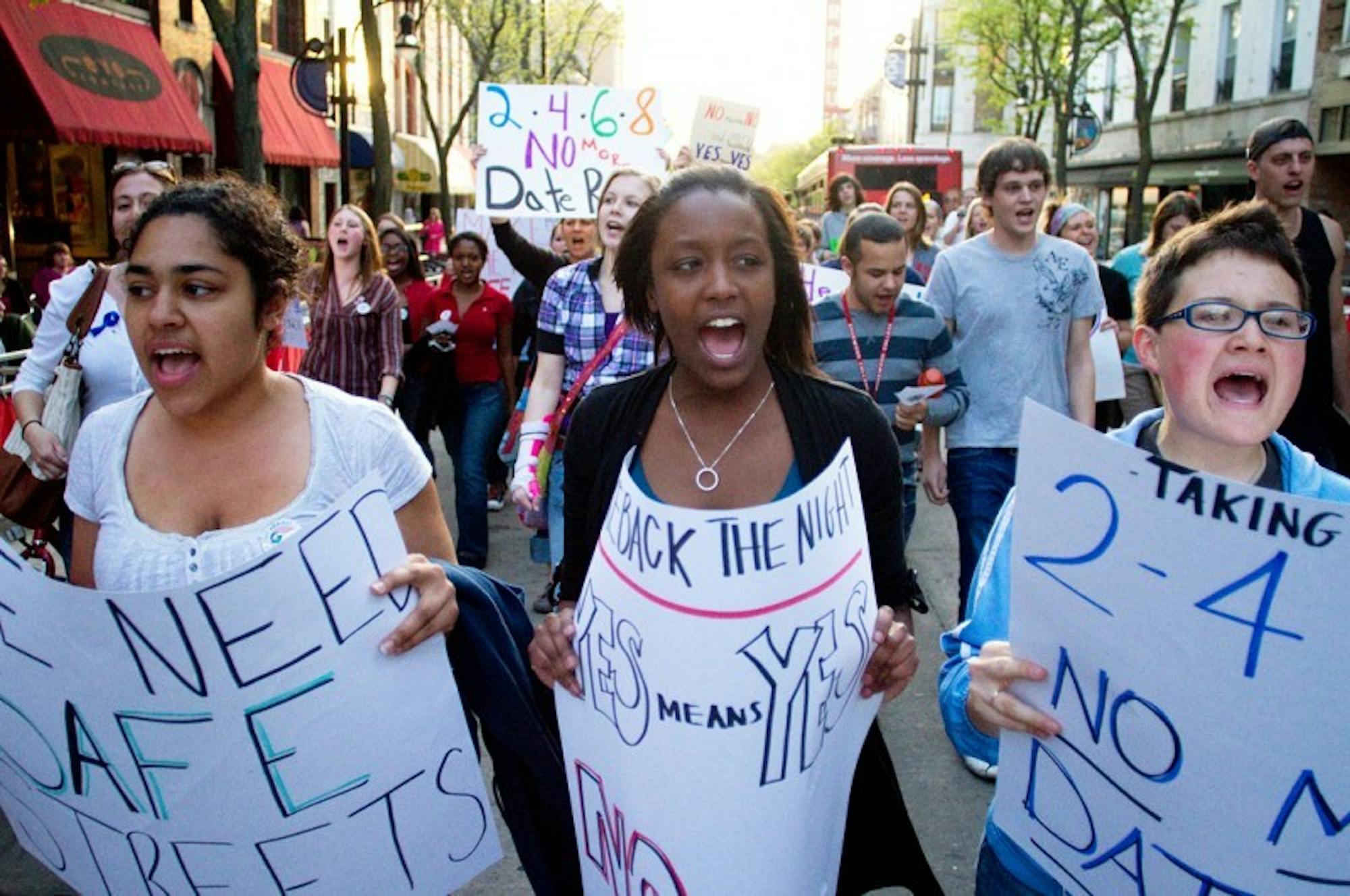 Students rally for safer streets at night to prevent sexual assault in Madison