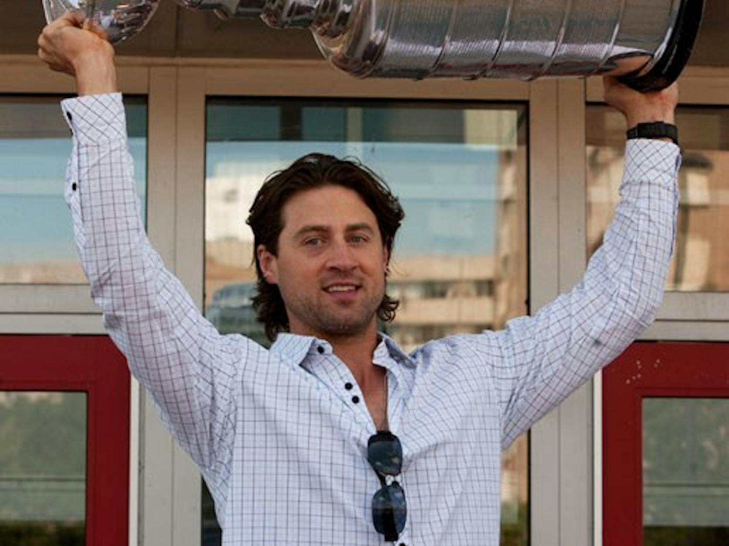 Burish makes Madison rounds with Cup