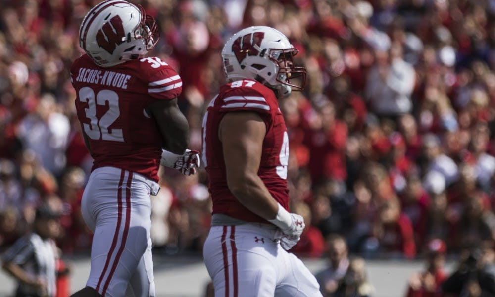Wisconsin's defense sacked Northwestern quarterback Clayton Thorson eight times in the Badgers' win over the Wildcats.