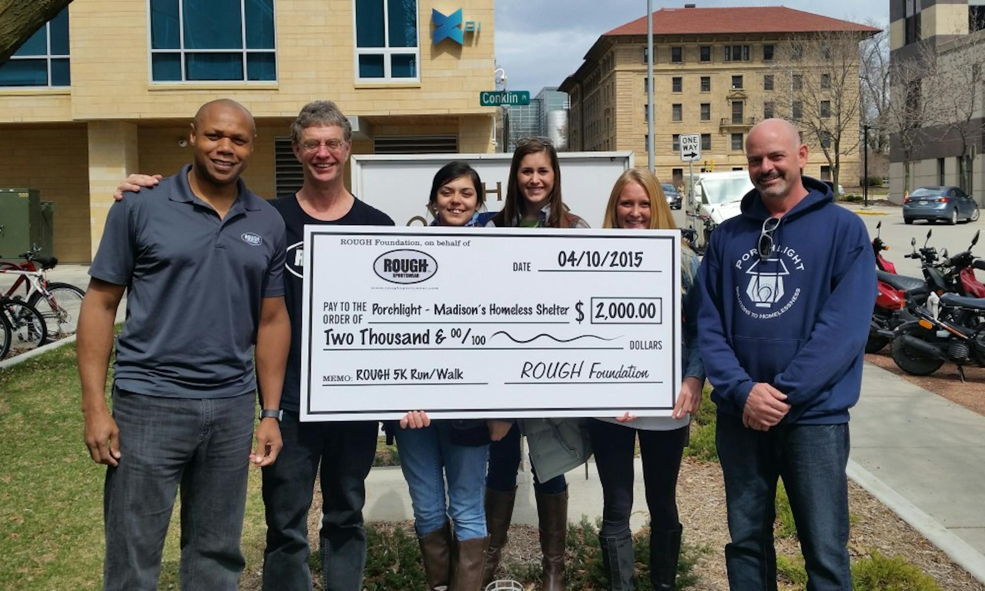 Former UW-Madison basketball player Trent Jackson (left)&nbsp;founded ROUGH Sportswear in 2009, and the company will host his second annual ROUGH run April 10.