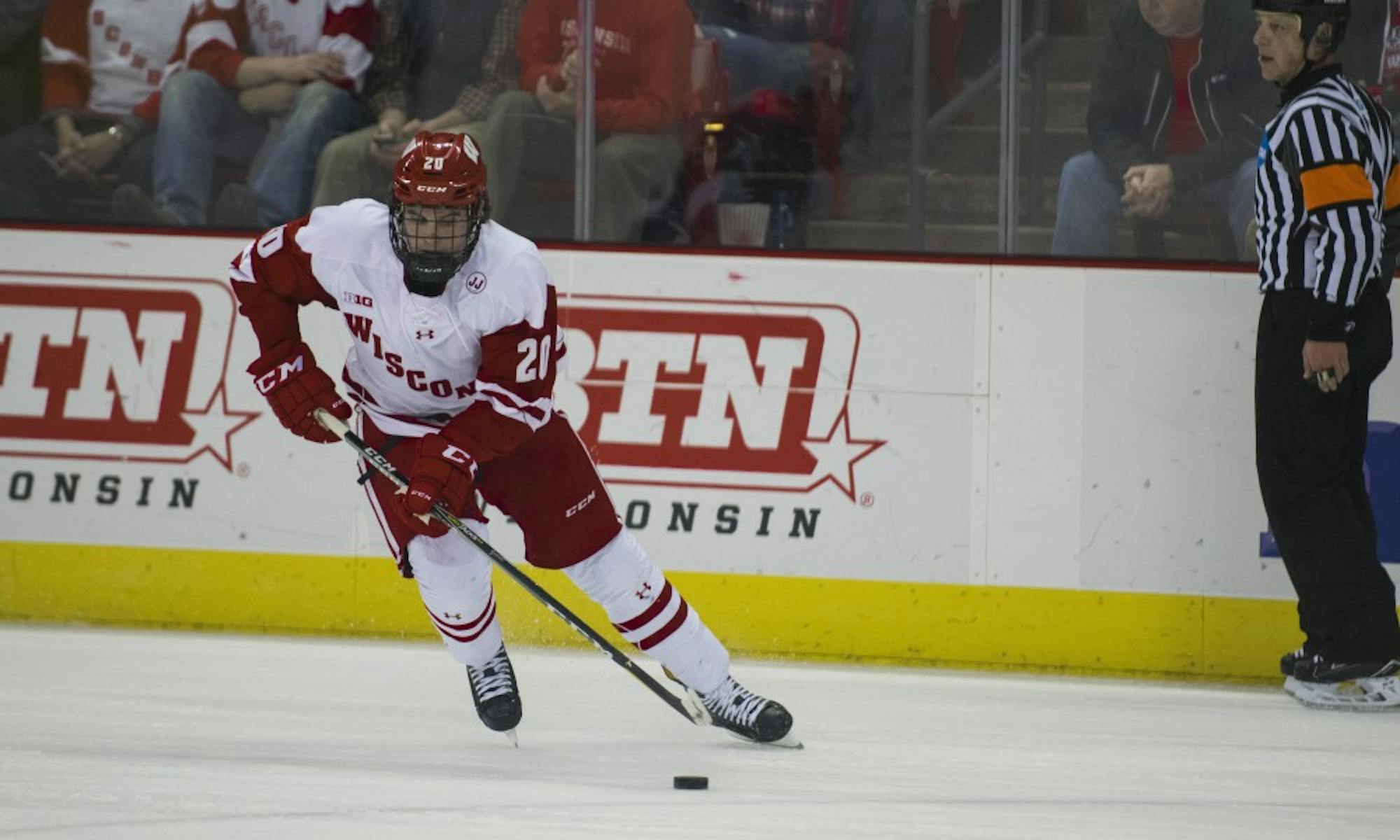 Sophomore defenseman Josh Ess scored the game-winning goal in the third period after Wisconsin's defense kept it in the game during a penalty kill.