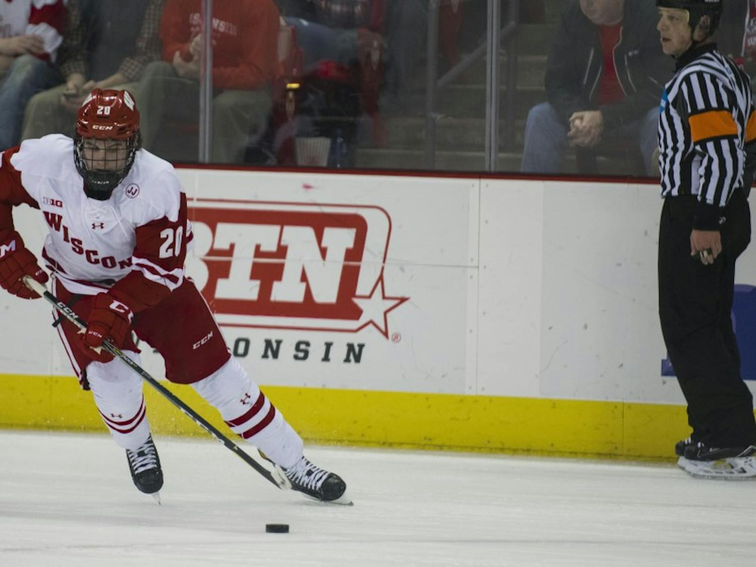 Sophomore defenseman Josh Ess scored the game-winning goal in the third period after Wisconsin's defense kept it in the game during a penalty kill.