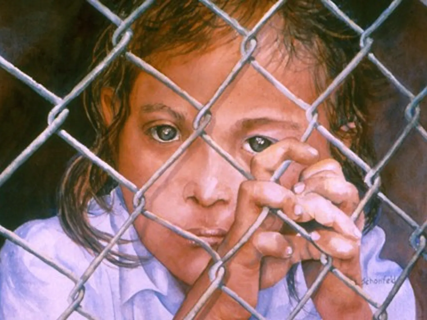 Watercolors paint conflict in 'Borders and Barriers'