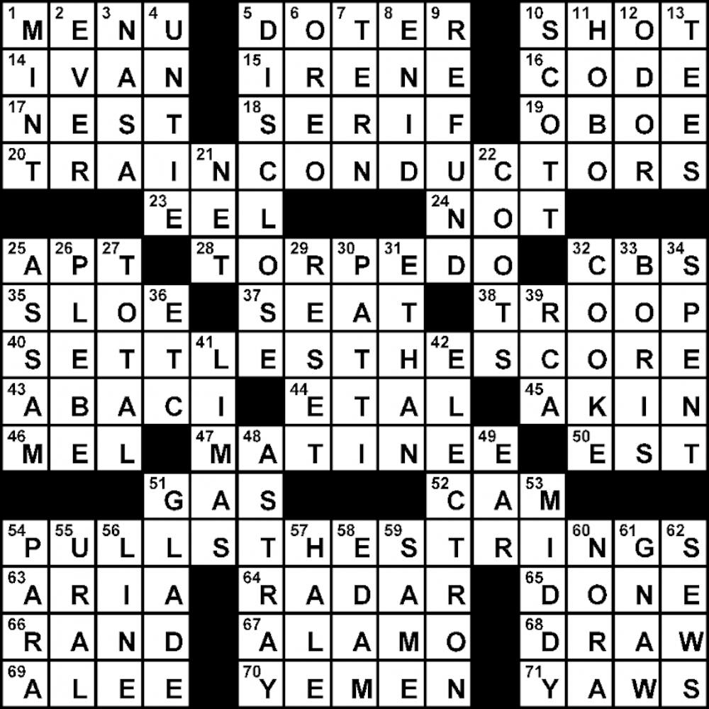 Crossword Solution - 11/08/2012