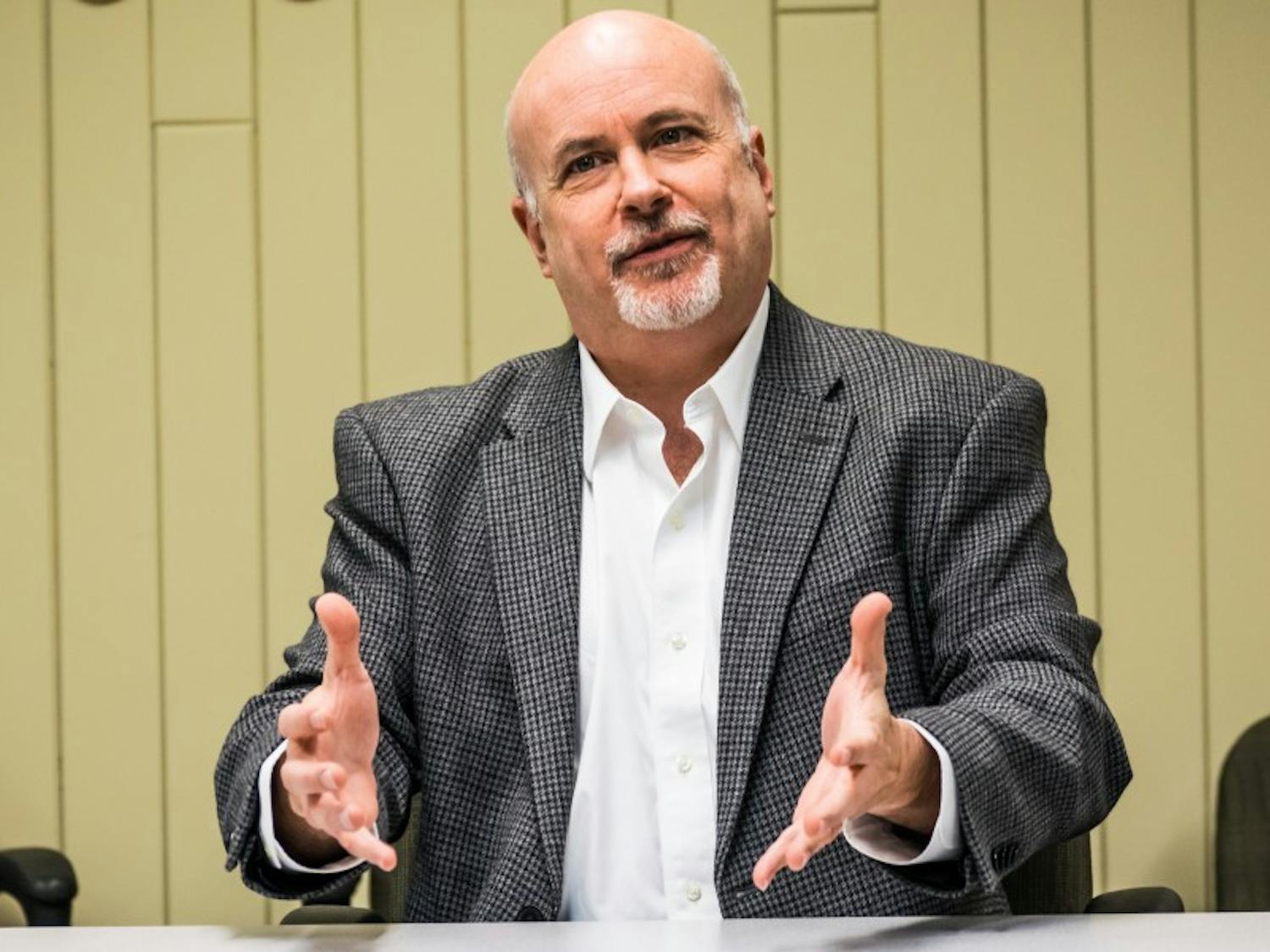 While home on congressional recess, U.S. Congressman Mark Pocan stopped by Vilas Hall for an interview with The Daily Cardinal to discuss national and state politics before his town hall later that day.
