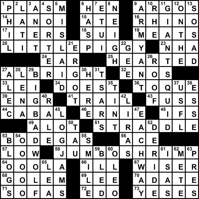 11/11/2009 - Crossword Solution